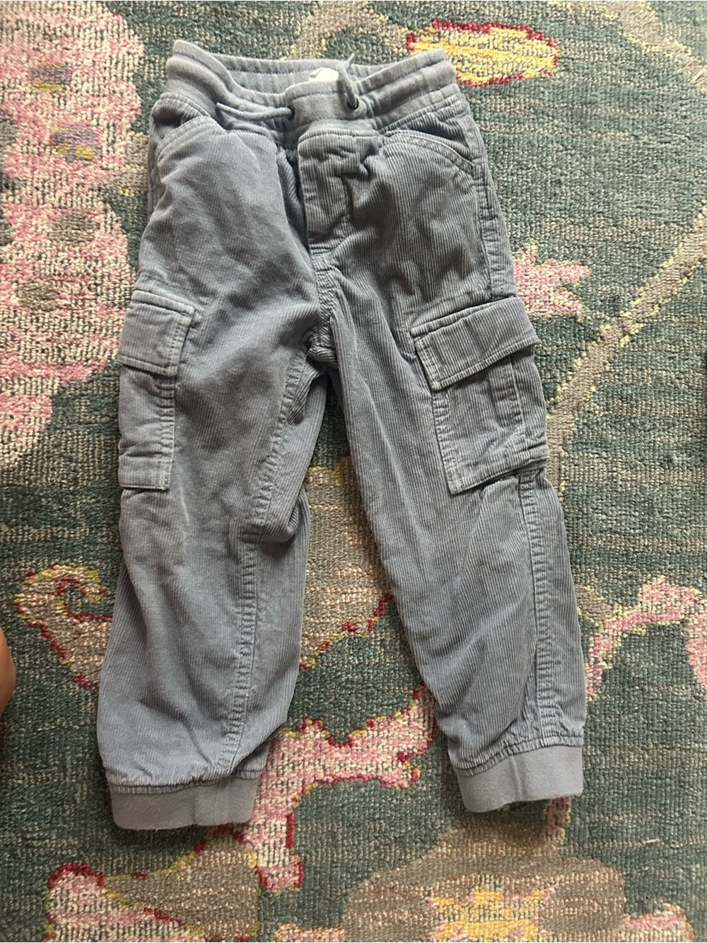 GAP Kids Gray Corduroy Cargo Jogger Pants